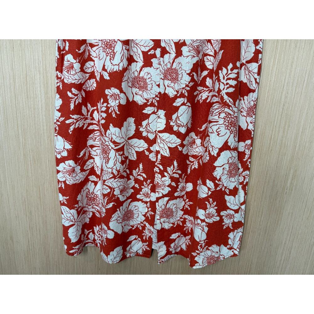 Old Navy High Waisted Linen Blend Floral Maxi Skirt Womens Size Large Tropical - Picture 7 of 11